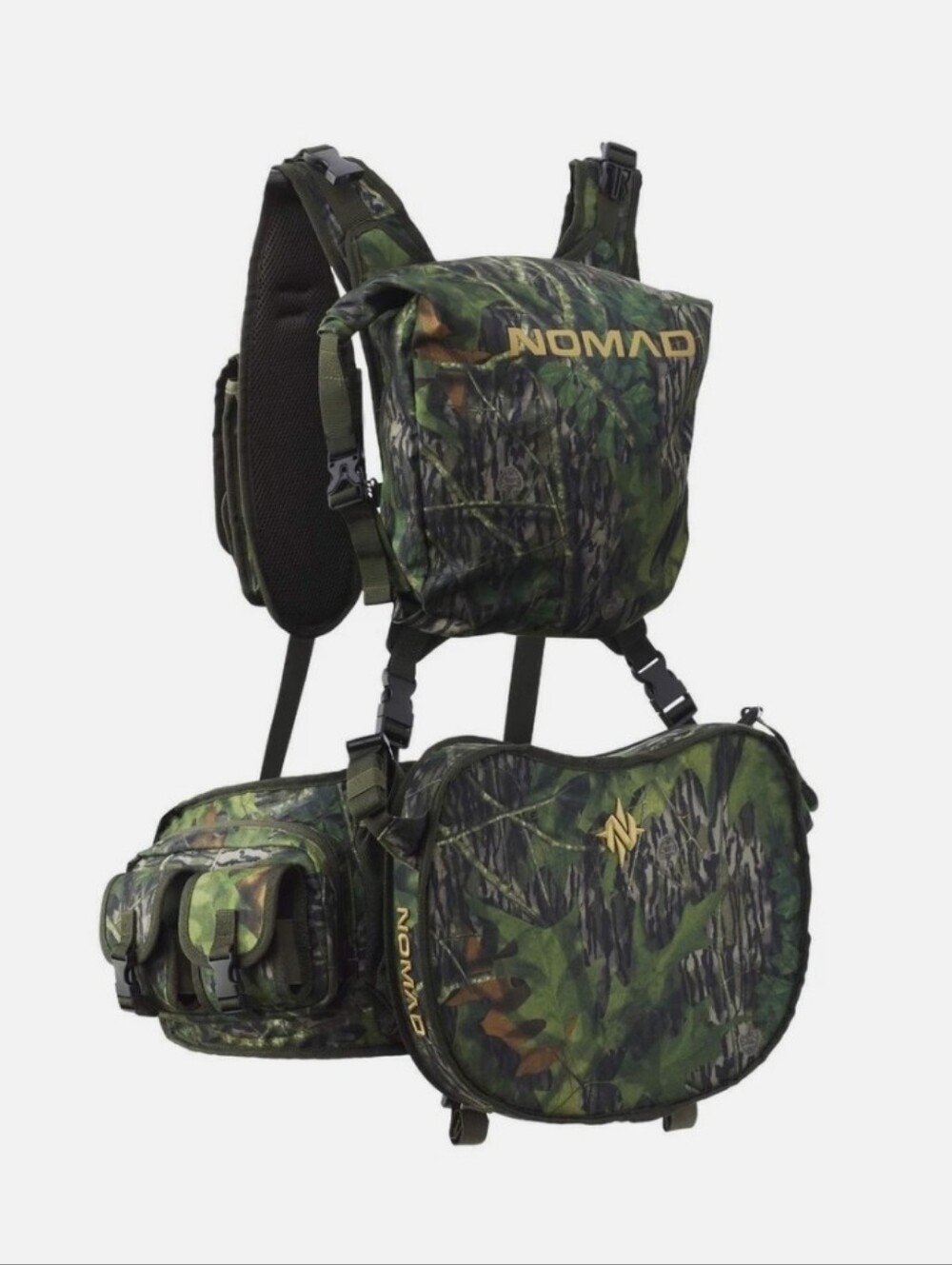 Nomad Pursuit Convertible Turkey Vest Camo Hunting Mossy Oak Padded